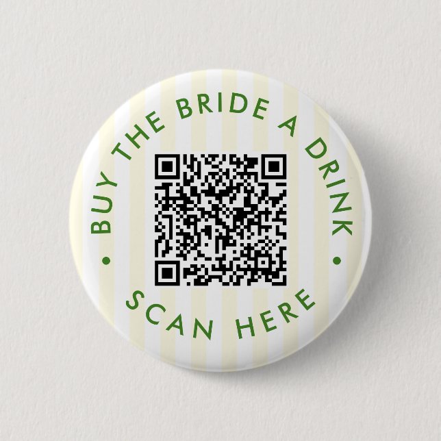 Retro Modern Cocktail Green Bachelorette 2 Inch Round Button (Front)