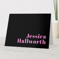Retro-modern Editable Text | Black & Pink