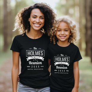 Retro Modern Family Reunion Logo T-Shirt