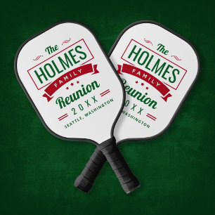 Retro Modern Family Reunion Pickleball Paddle