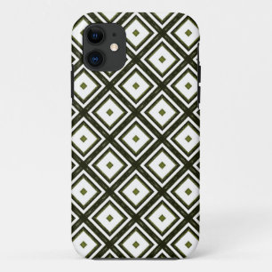 Retro Modern geometric mosaic pattern iPhone 11 Case