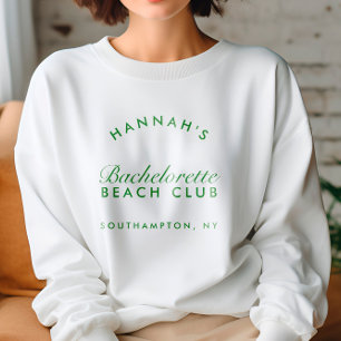 Retro Modern Green Bachelorette Party Sweatshirt