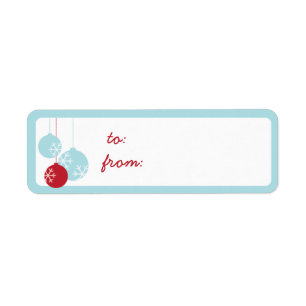 Retro Modern Holiday Ornaments Christmas Gift Tags