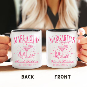Retro Modern Margaritas and Matrimony Striped Bach Coffee Mug