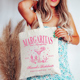 Retro Modern Margaritas and Matrimony Striped Bach Tote Bag