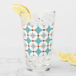 Retro Modern Mid Century Geometric Pattern Glass