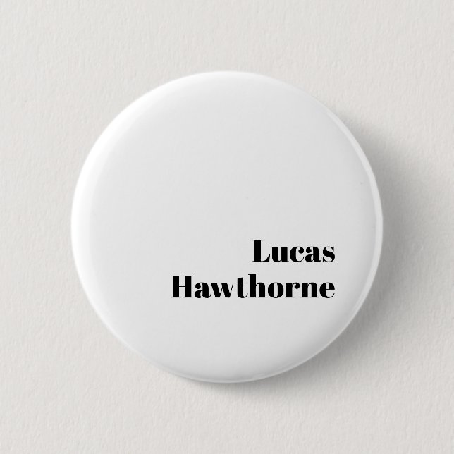 Retro Modern Minimal Name or Business Branding 2 Inch Round Button (Front)