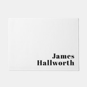 Retro Modern Minimal Name or Business Template Doormat