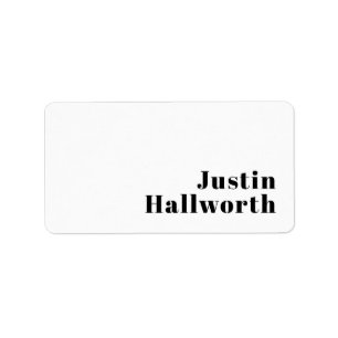 Retro Modern Minimal Name or Business Template Label