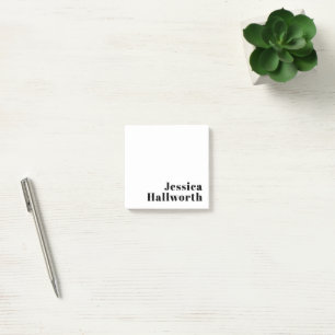Retro Modern Minimal Name or Business Template Post-it Notes