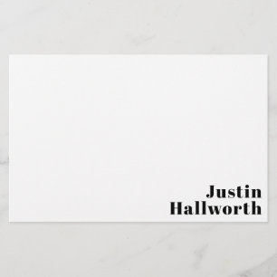 Retro Modern Minimal Name or Business Template Stationery