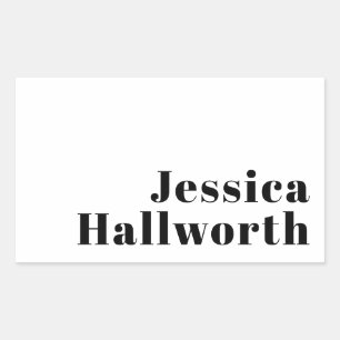 Retro Modern Minimal Name or Business Template Sticker
