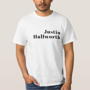 Retro Modern Minimal Name or Business Template T-Shirt