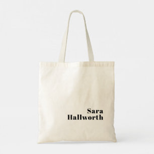 Retro Modern Minimal Name or Business Template Tot Tote Bag