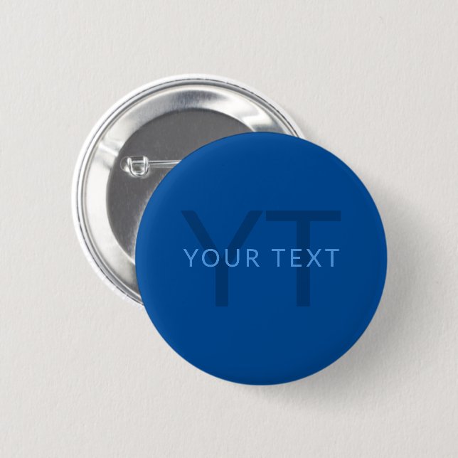 Retro Modern Minimalistic Name (or other text) 2 Inch Round Button (Front & Back)