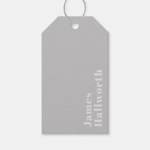 Retro Modern Minimalistic Name (or other text) Gift Tags