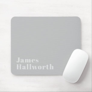 Retro Modern Minimalistic Name (or other text) Mouse Pad