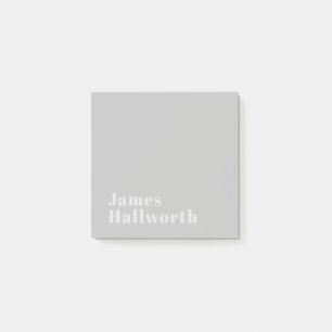 Retro Modern Minimalistic Name (or other text) Post-it Notes