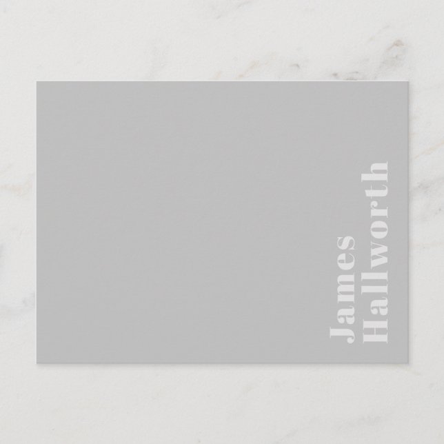 Retro Modern Minimalistic Name (or other text) Postcard (Front)