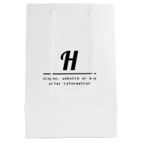Retro-modern Monogram & Business (or other) Info