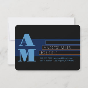 Retro-modern Monogram & Editable Shapes & Colours Card