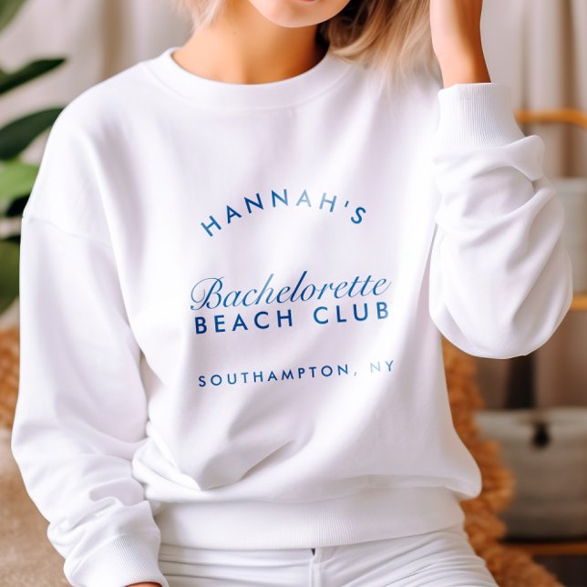 Retro Modern Navy Bachelorette Party  Sweatshirt (Retro Modern Navy Bachelorette Party Sweatshirt)