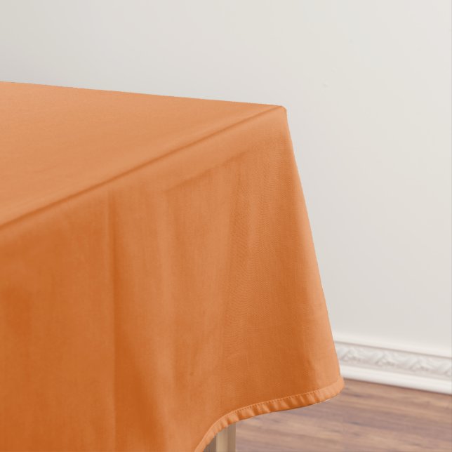 Retro Modern Orange Solid Colour Tablecloth (In Situ)