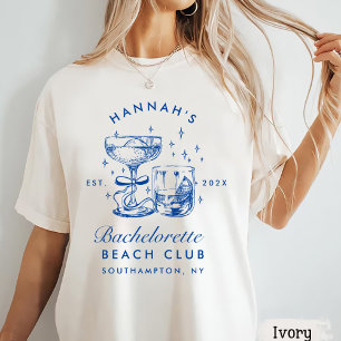 Retro Modern Pink & Blue Bachelorette Weekend T-Shirt