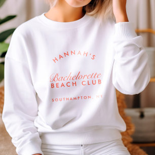 Retro Modern Red Bachelorette Party Sweatshirt