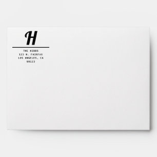 Retro-modern Return Address Envelope