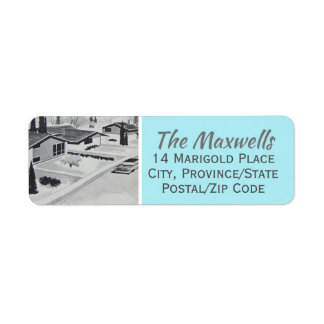 Retro Modern Return Address Label
