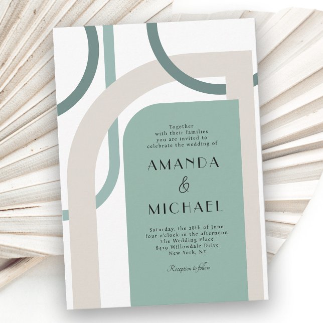 Retro Modern Simple Geometric Invitation (Creator Uploaded)