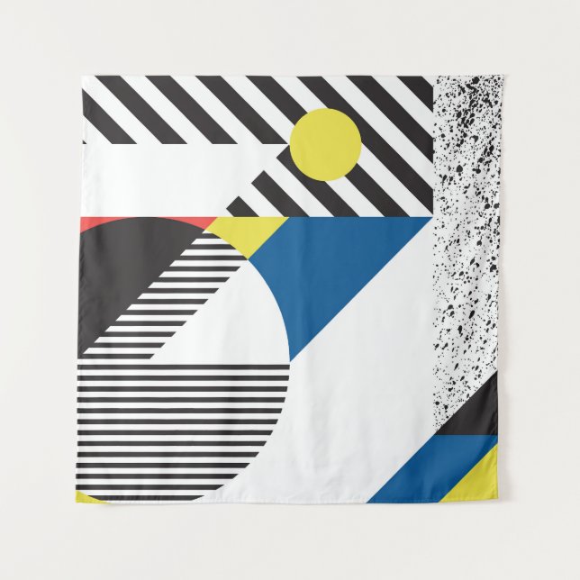 Retro Modern Style Background Design Tapestry (Front)