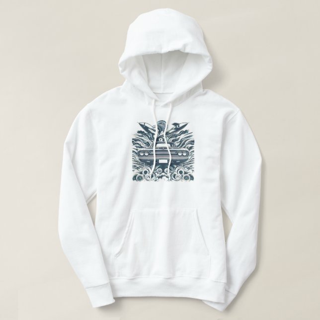 Retro Modern Vintage 006 Hoodie (Design Front)