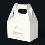 Retro Modern Vintage Green & Yellow Bachelorette Favor Box<br><div class="desc">Add a touch of timeless charm to your bachelorette celebration with the Retro Modern Vintage Green & Yellow Bachelorette Favour Box. This box effortlessly blends retro aesthetics with a modern twist, featuring a stylish combination of green and yellow hues. Perfect for presenting favours, this box adds a delightful and nostalgic...</div>