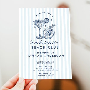 Retro Modern Vintage Grey Bachelorette Weekend Invitation