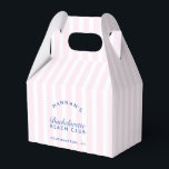 Retro Modern Vintage Pink & Navy Bachelorette Favor Box<br><div class="desc">Add a touch of timeless charm to your bachelorette celebration with the Retro Modern Vintage Pink & Navy Bachelorette Favour Box. This box effortlessly blends retro aesthetics with a modern twist, featuring a stylish combination of pink and navy hues. Perfect for presenting favours, this box adds a delightful and nostalgic...</div>