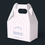 Retro Modern Vintage Pink & Navy Bachelorette Favor Box<br><div class="desc">Add a touch of timeless charm to your bachelorette celebration with the Retro Modern Vintage Pink & Navy Bachelorette Favour Box. This box effortlessly blends retro aesthetics with a modern twist, featuring a stylish combination of pink and navy hues. Perfect for presenting favours, this box adds a delightful and nostalgic...</div>