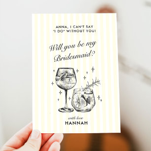 Retro Modern Vintage Yellow Bachelorette Weekend Invitation