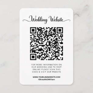 Retro Modern Wedding Website & Online RSVP Enclosure Card