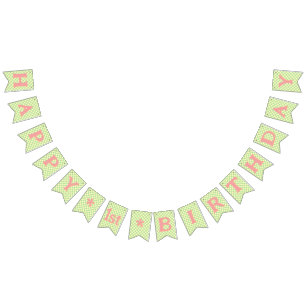 Retro Modern Wild Happy 1st Birthday bunting  Flags