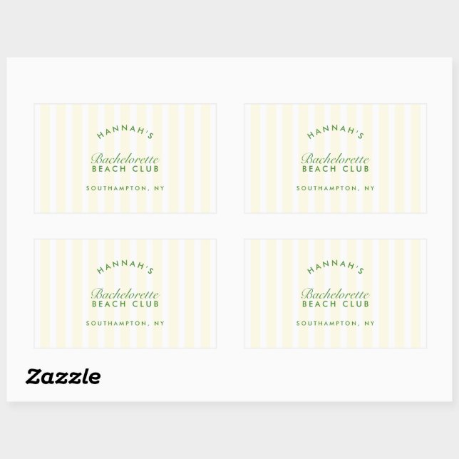 Retro Modern Yellow & Green Personalized Sticker (Sheet)