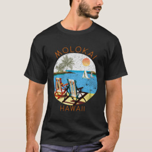 Retro Molokai Souvenir  Vintage beach Vacation T-Shirt