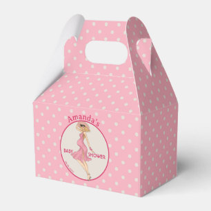 Retro Mom Blonde 2 Baby Shower Party Favor Box