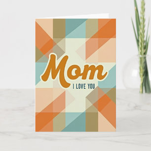 Retro Mom I Love You Card