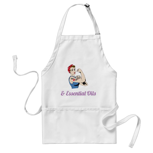 Retro Mom Life & Essential Oils Standard Apron (Front)