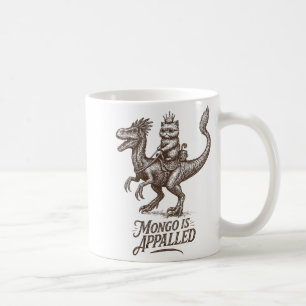 Retro Mongo Is Appalled Princess Cat Riding Dinosa Coffee Mug