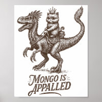 Retro Mongo Is Appalled Princess Cat Riding Dinosa