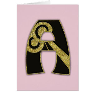 retro monogram - A