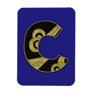 retro monogram - C Magnet